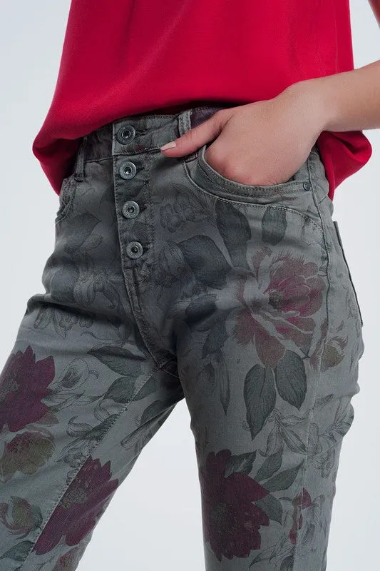 DAYTRIPPER FLORAL PRINT PANTS