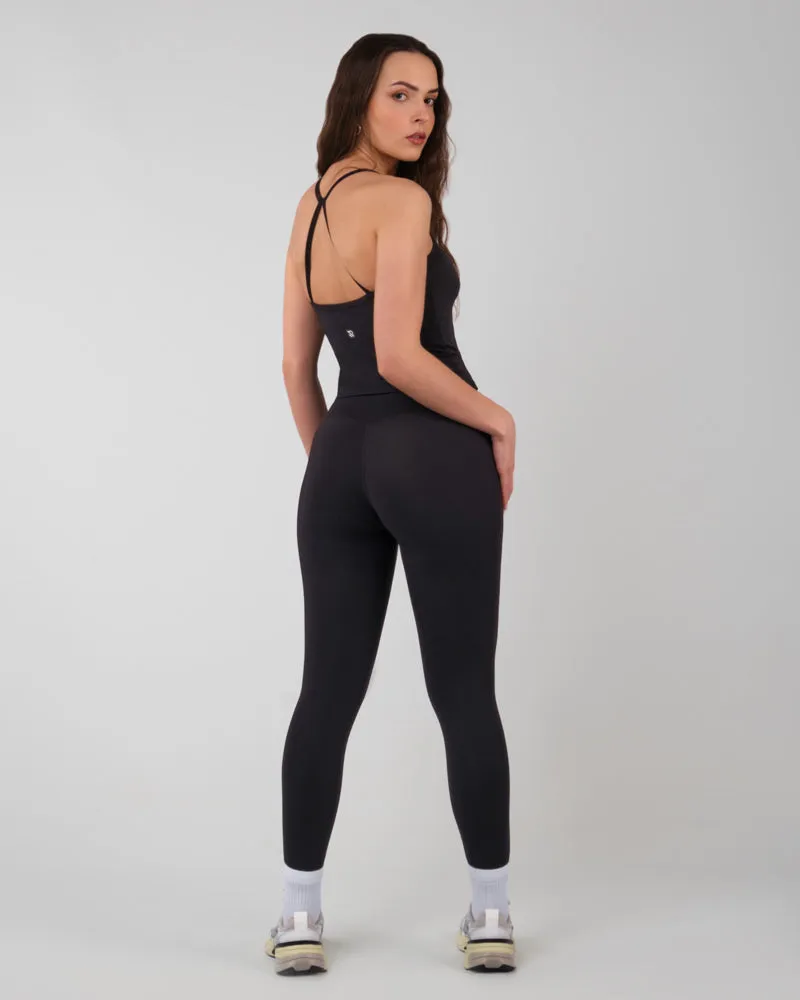 Débardeur à brassière intégrée ALMA Noir