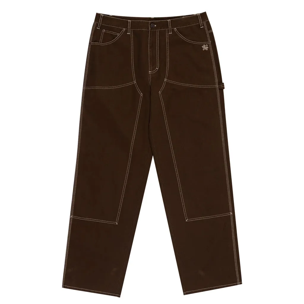 DICKIES TEJANO RELAXED FIR PANELLED CARPENTER PANTS - STONE WASHED TIMBER