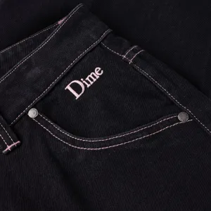 Dime Classic Relaxed Denim Pants - Black/Contrast Stitch