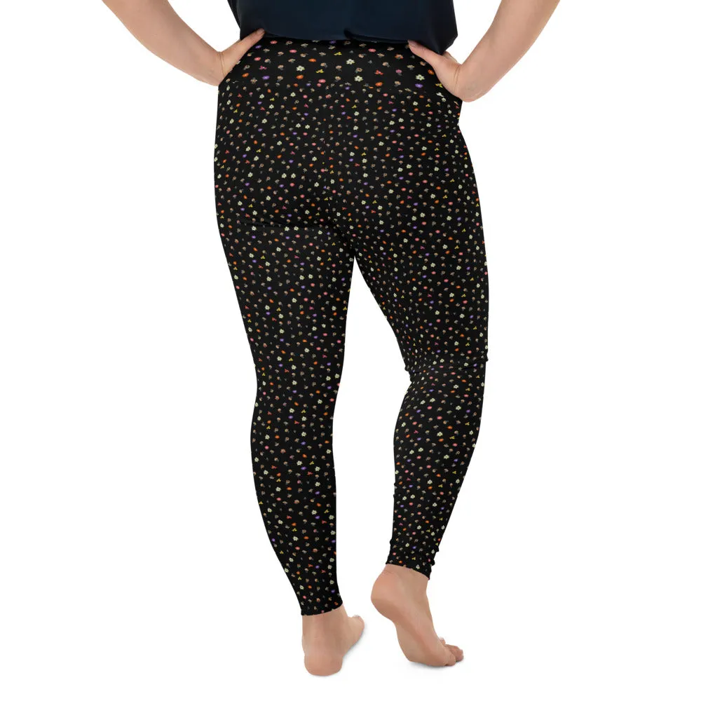 Ditsy Floral Print Plus Size Leggings