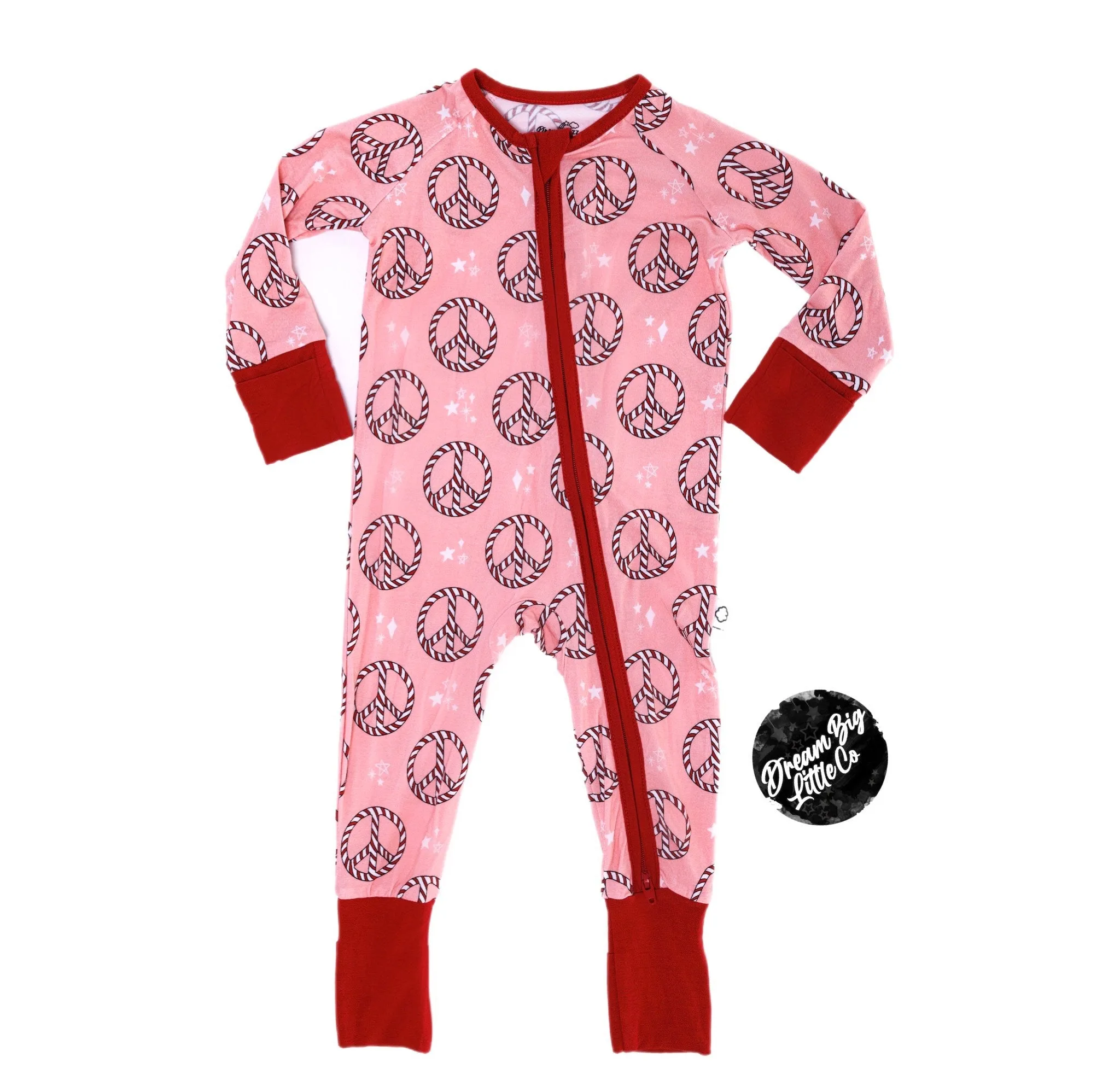 Dream Big Little Co Christmas Peace Dream Romper
