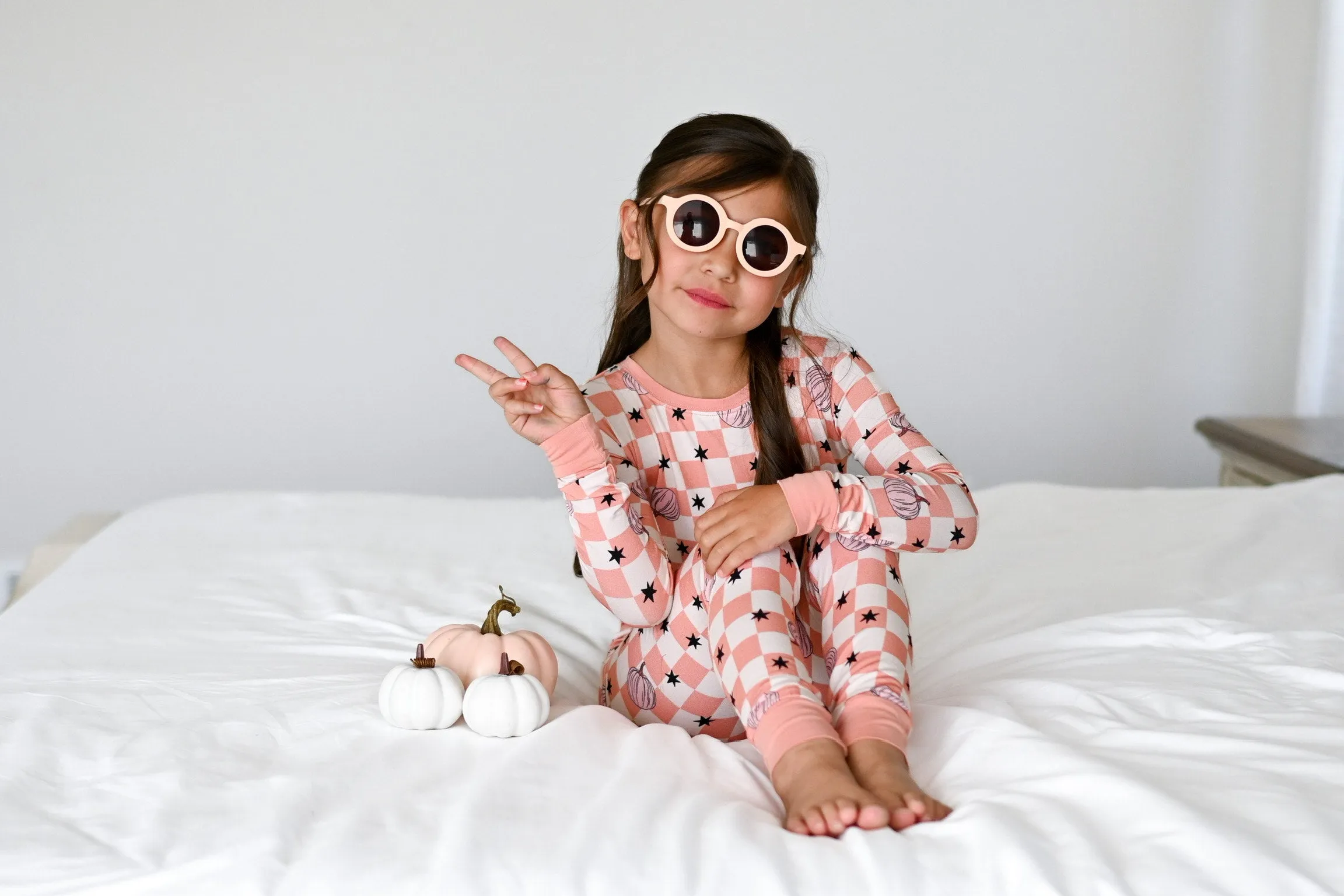 Dream Big Little Co Harvest Kisses Checks L/S Dream Set