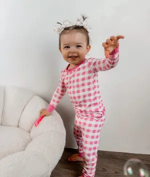 Dream Big Little Co Pinknic Gingham L/S Dream Set