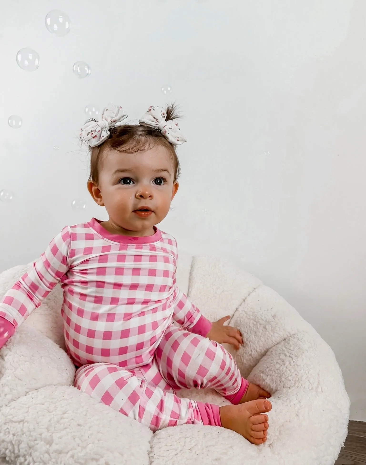 Dream Big Little Co Pinknic Gingham L/S Dream Set