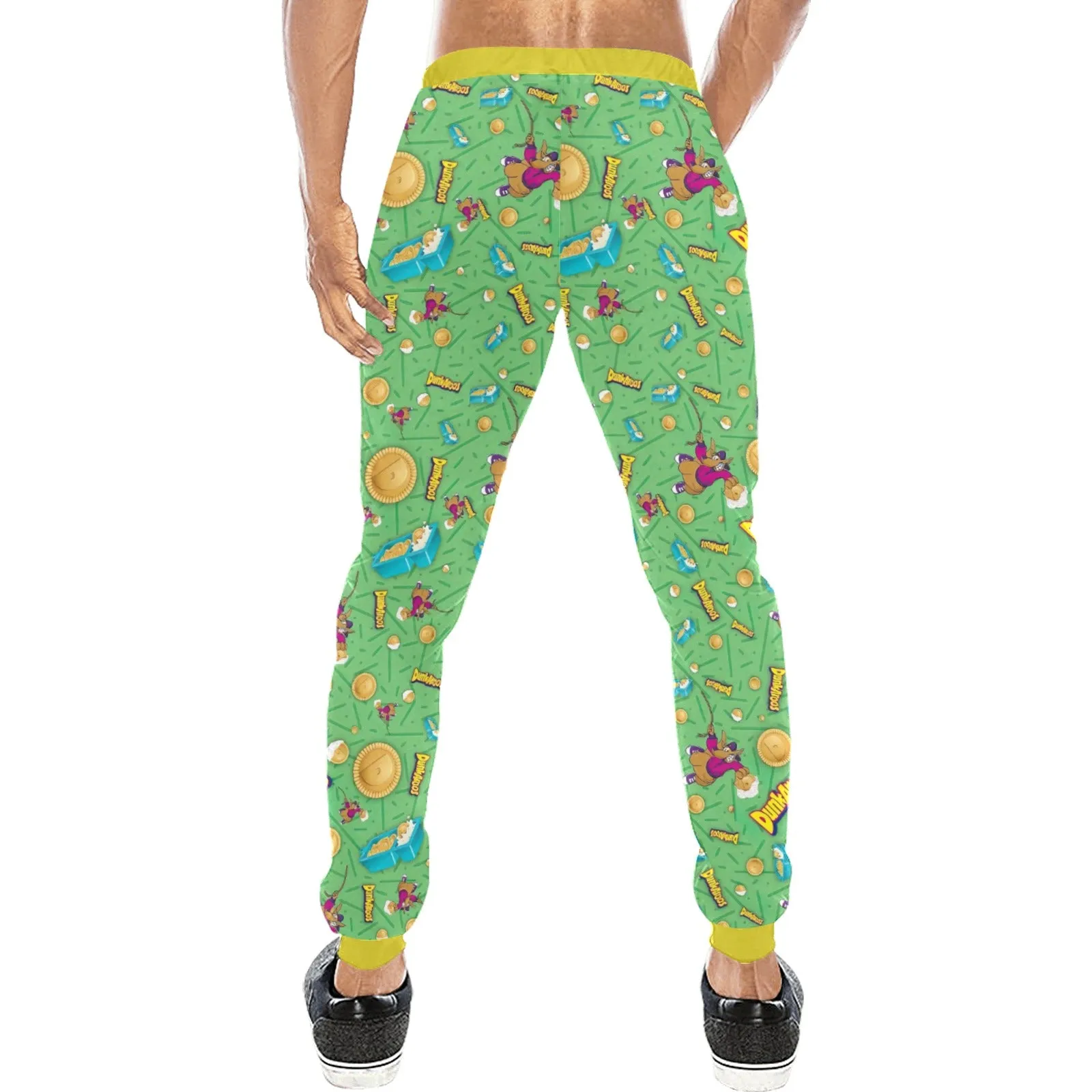 Dunkaroos Green Pattern Casual Baggy Slacks
