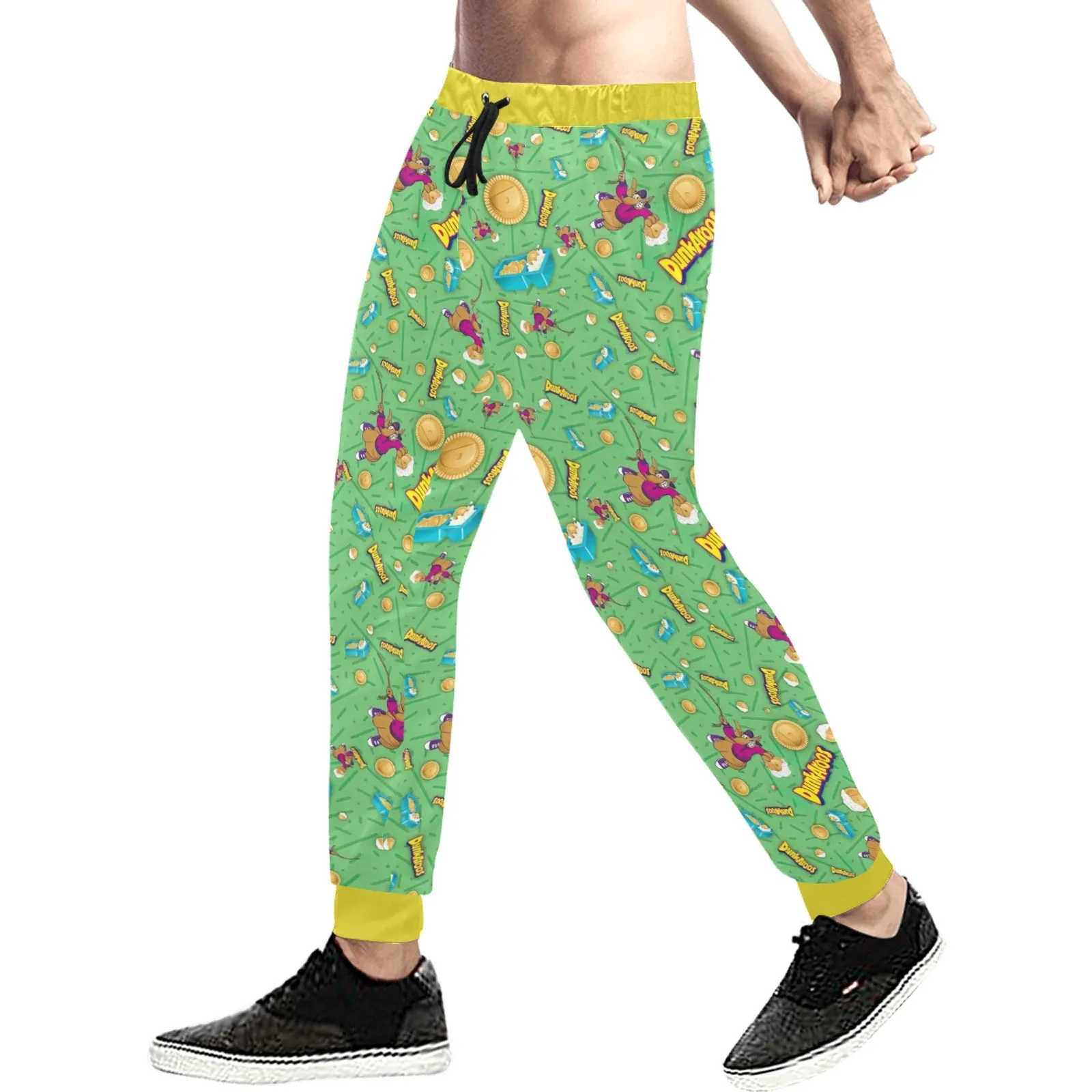 Dunkaroos Green Pattern Casual Baggy Slacks