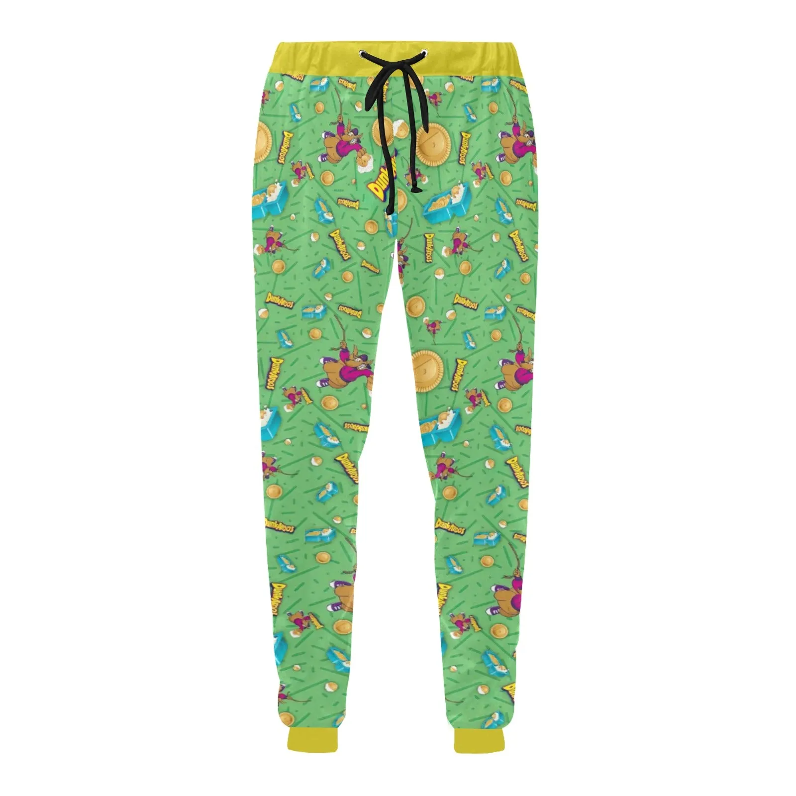 Dunkaroos Green Pattern Casual Baggy Slacks