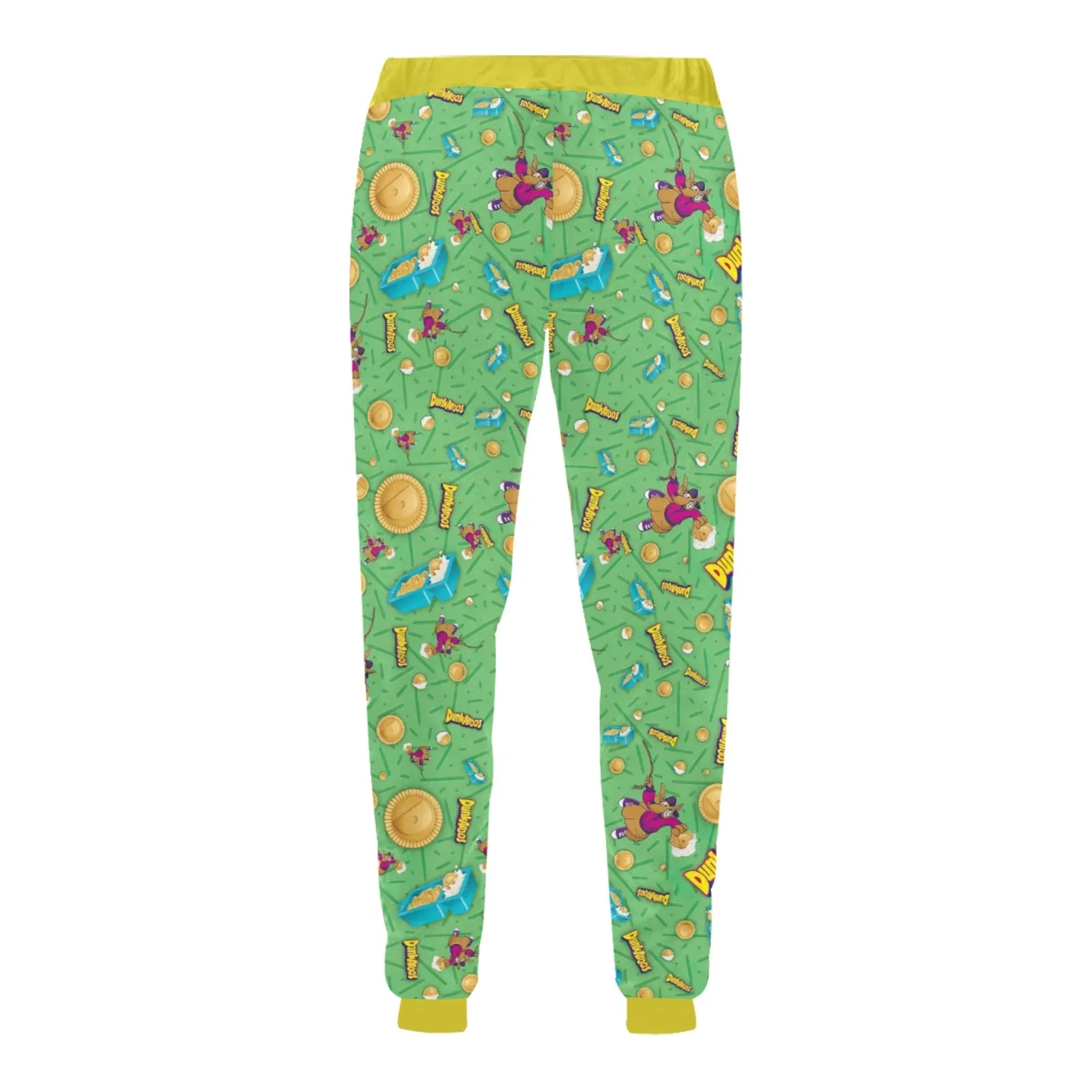 Dunkaroos Green Pattern Casual Baggy Slacks
