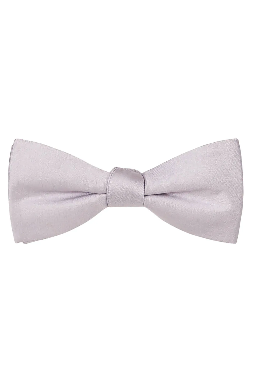 Dusty Lavender Solid Satin Silk Bow Tie