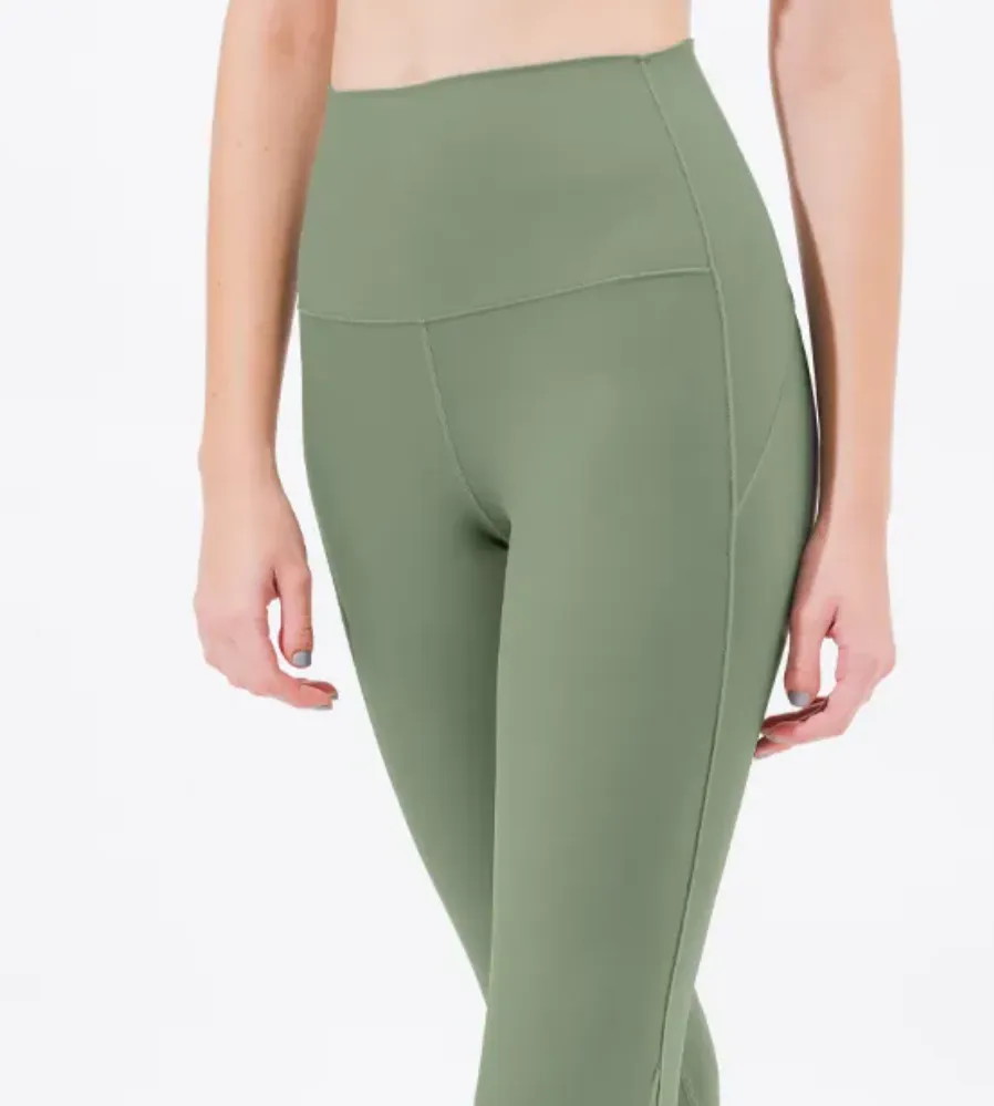 easyoga LESPIRO Shirring Tights - G06 Green Lake