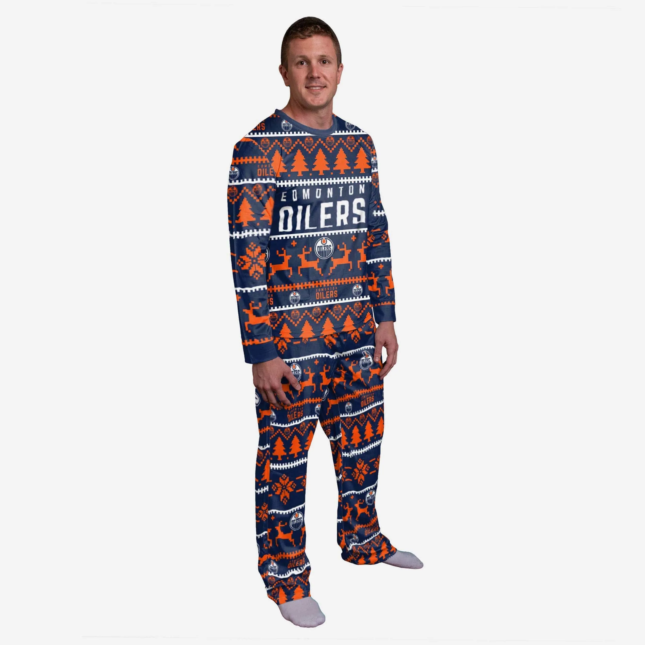Edmonton Oilers Family Holiday Pajamas