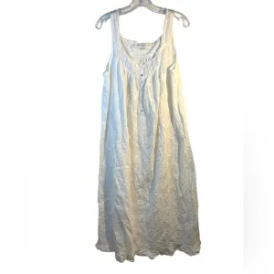 EILEEN WEST LADIES NIGHTGOWN MEDIUM WHITE EYELET COTTON SLEEP DRESS PAJAMAS