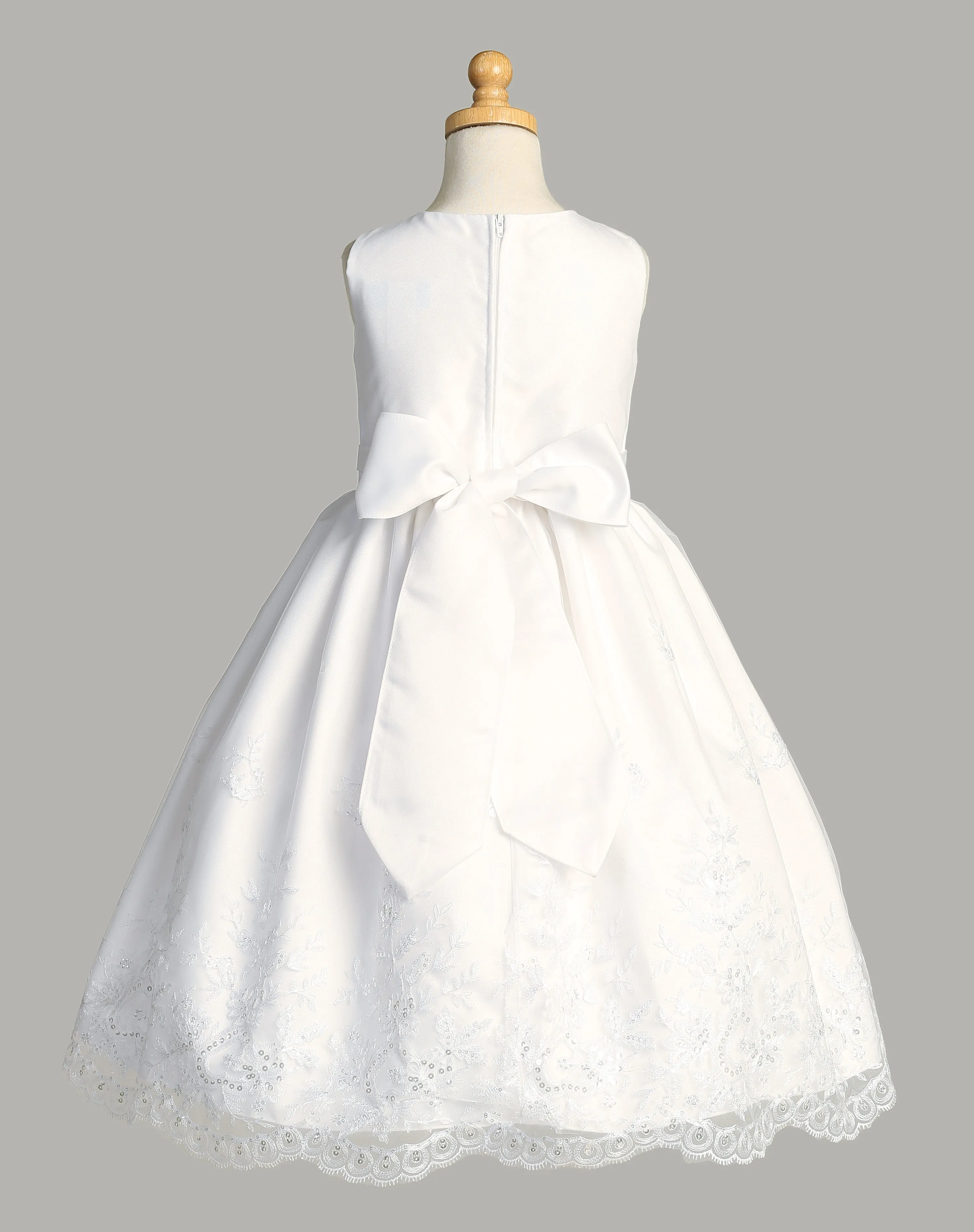 Embroidered Tulle First Communion Dress with Sequins - SP188