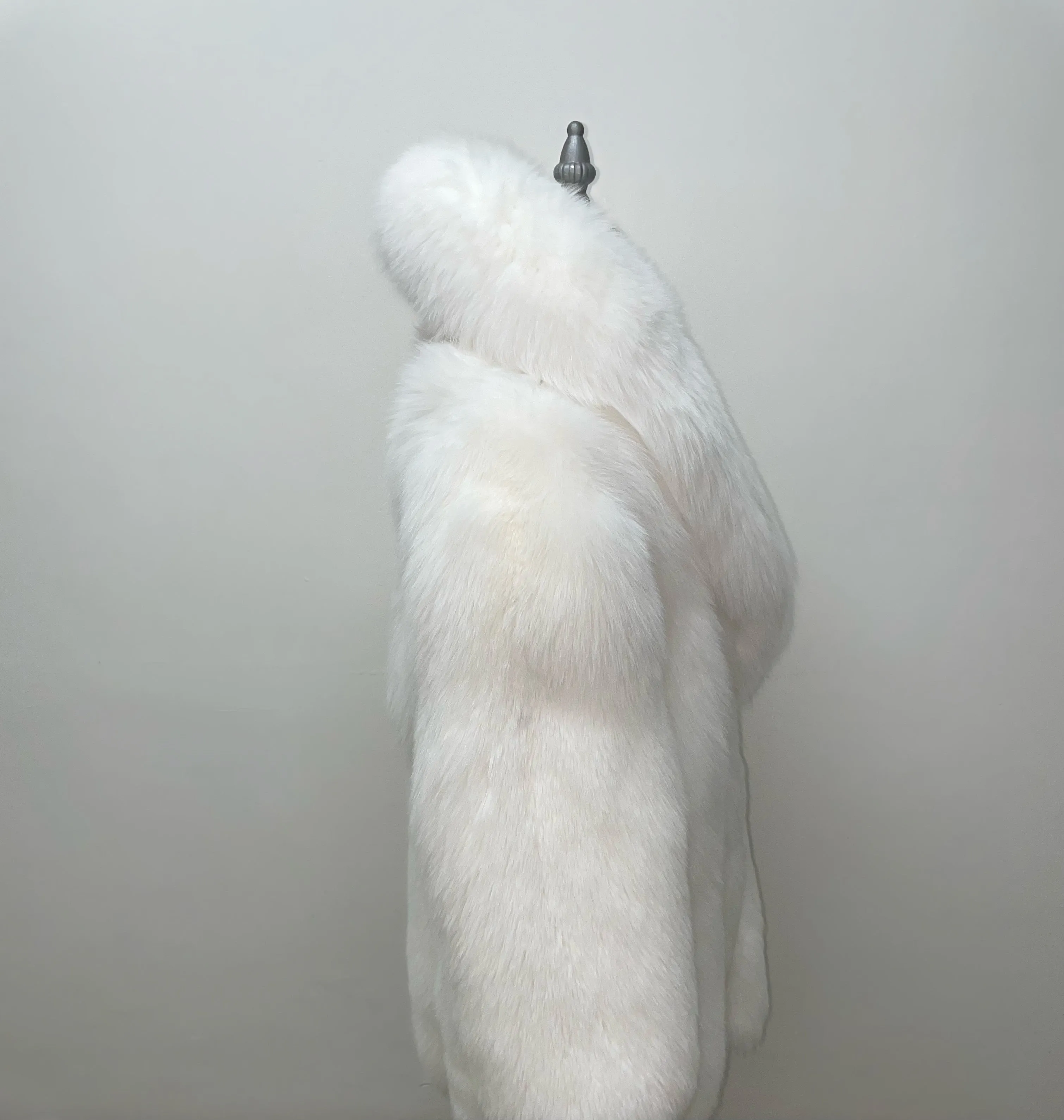 Fallon Aurielle Snow 3/4 Fox Fur Coat (White)