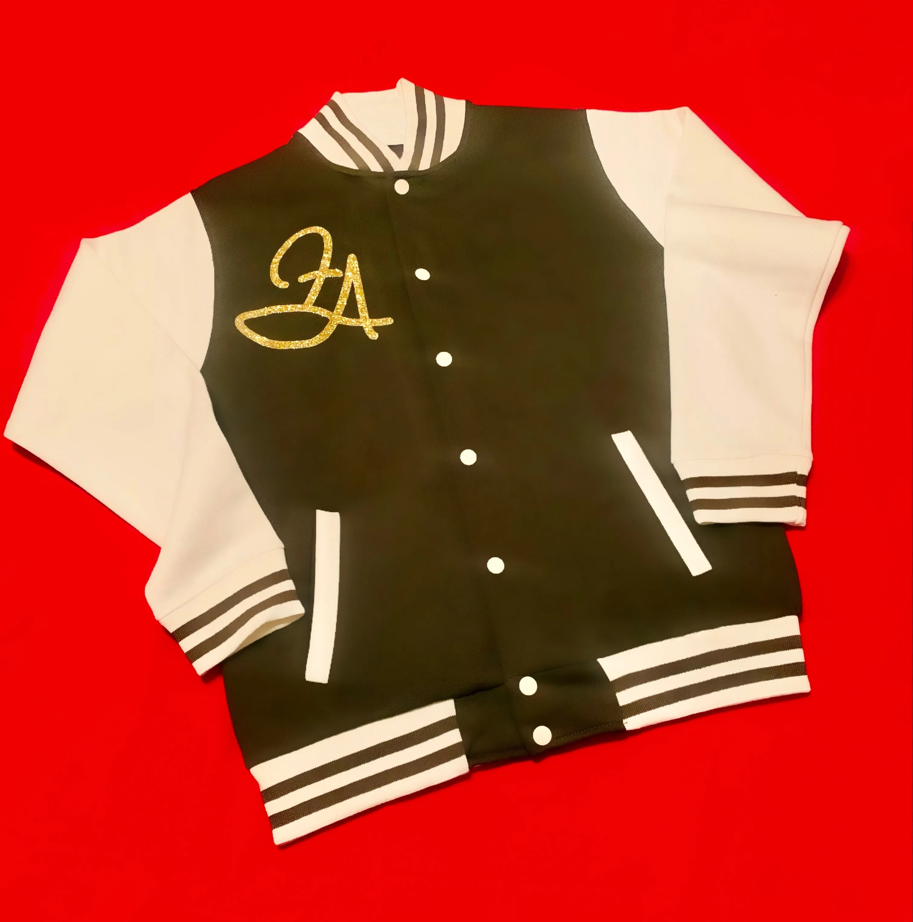 Fallon Aurielle Unisex Signature Sagittarius Zodiac Jacket (Olive Green, Gold & Cream)