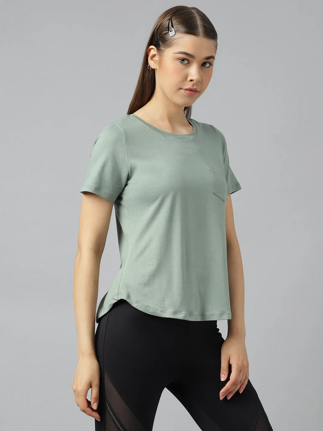 Fitkin women short sleeves t-shirt with laser cut detail
