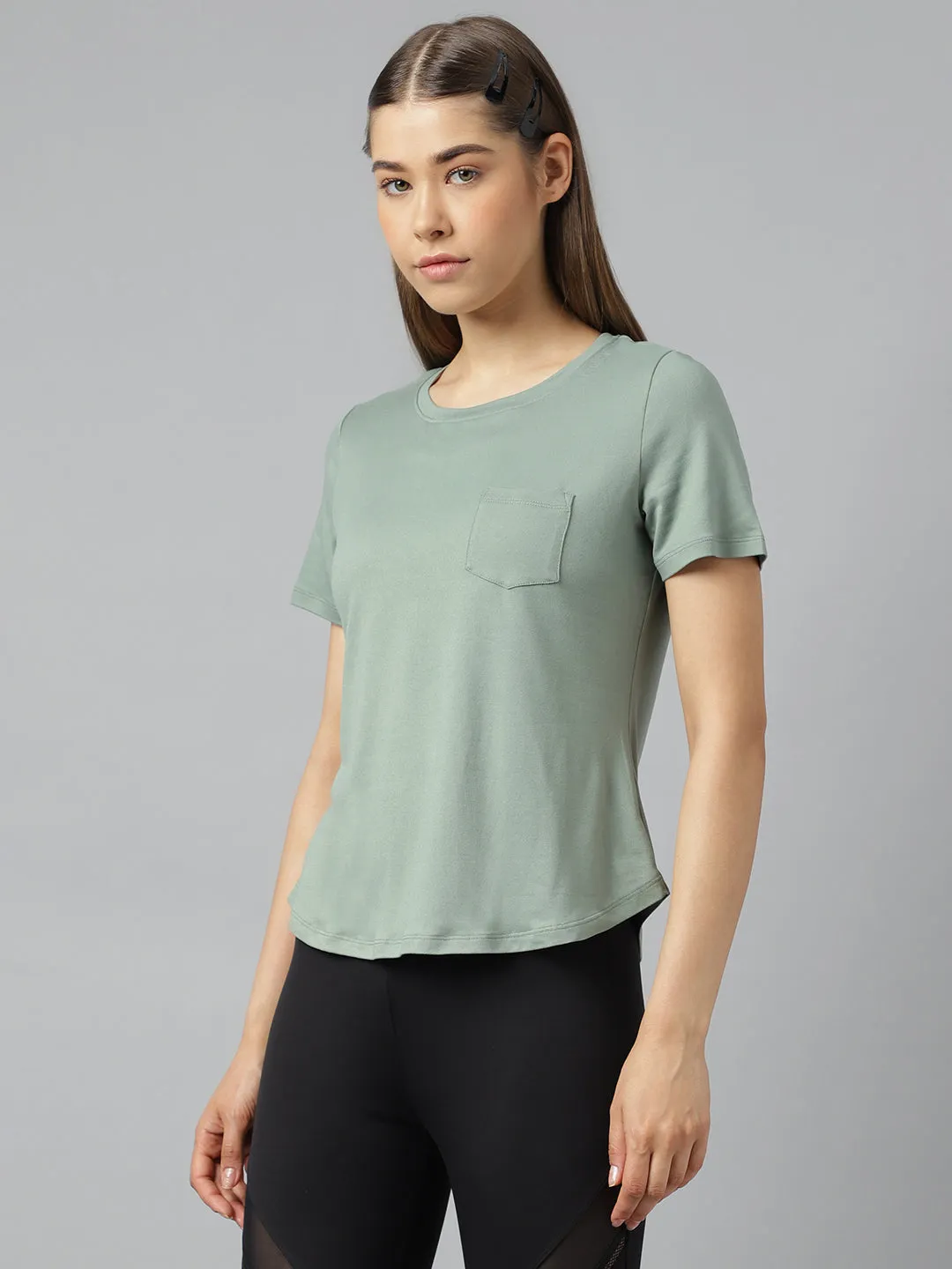 Fitkin women short sleeves t-shirt with laser cut detail