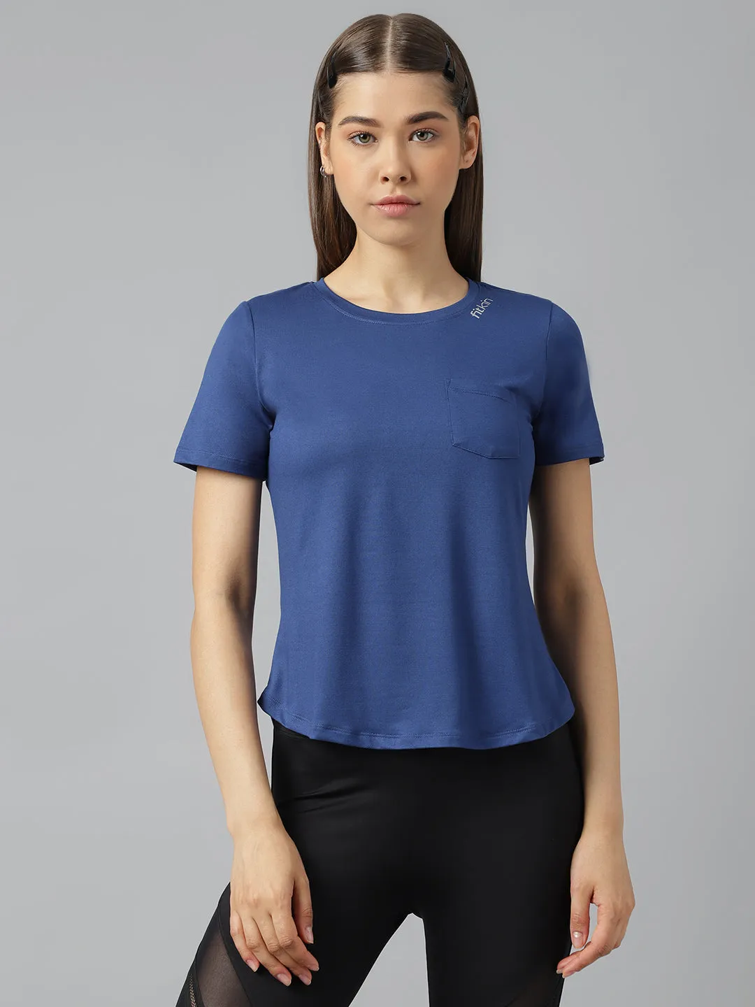 Fitkin women short sleeves t-shirt with laser cut detail