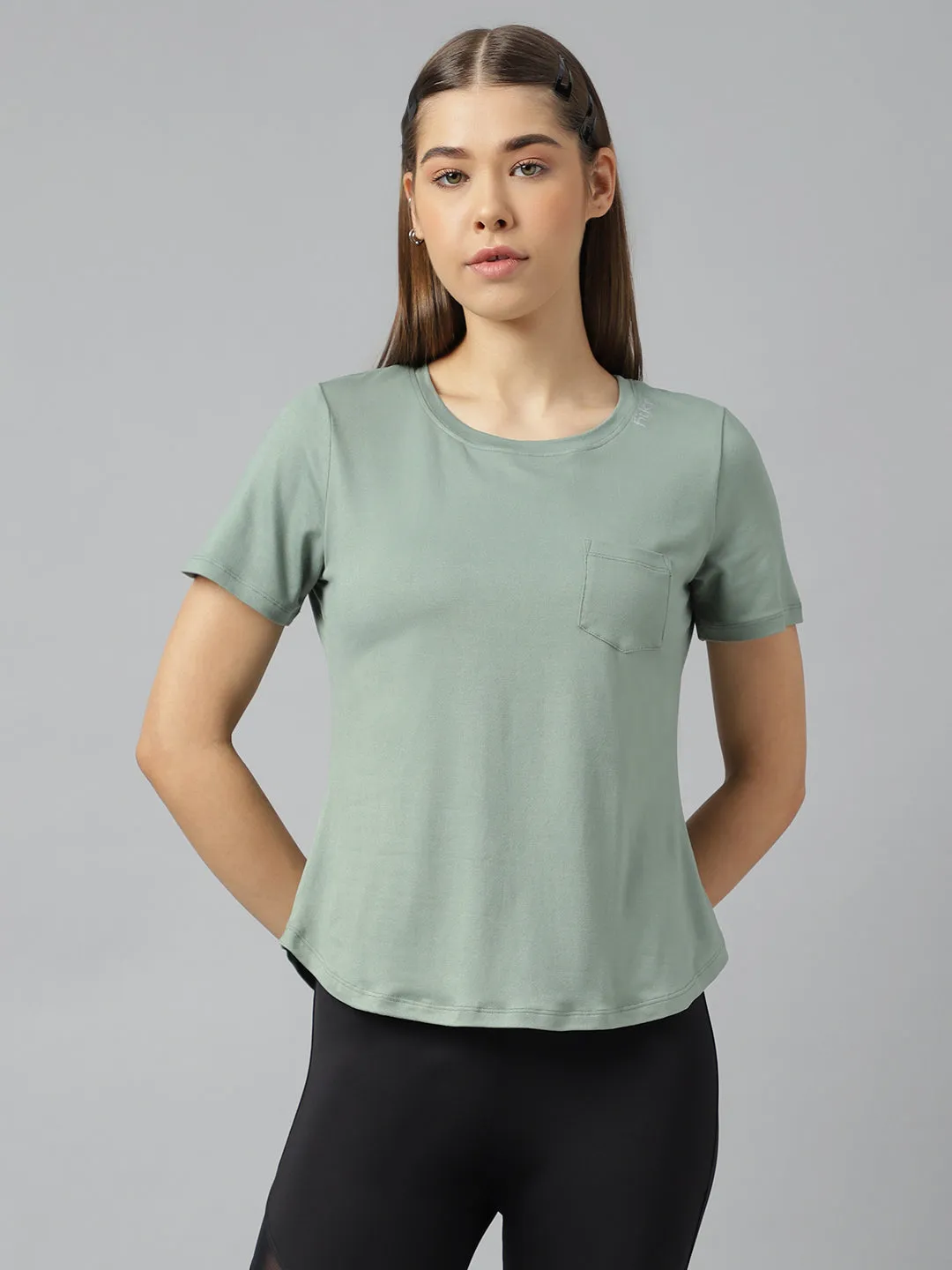 Fitkin women short sleeves t-shirt with laser cut detail