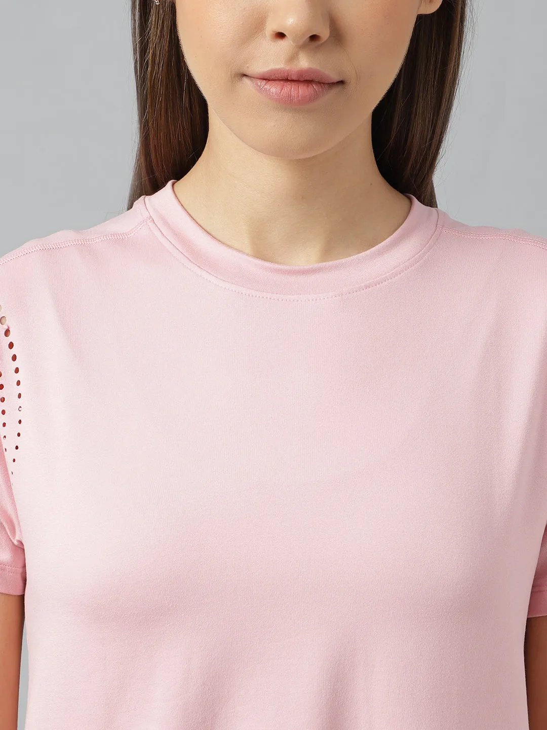 Fitkin women short sleeves t-shirt with laser cut detail