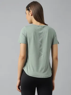 Fitkin women short sleeves t-shirt with laser cut detail