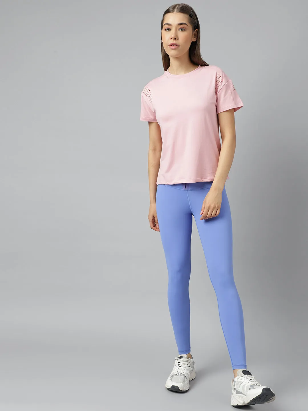 Fitkin women short sleeves t-shirt with laser cut detail