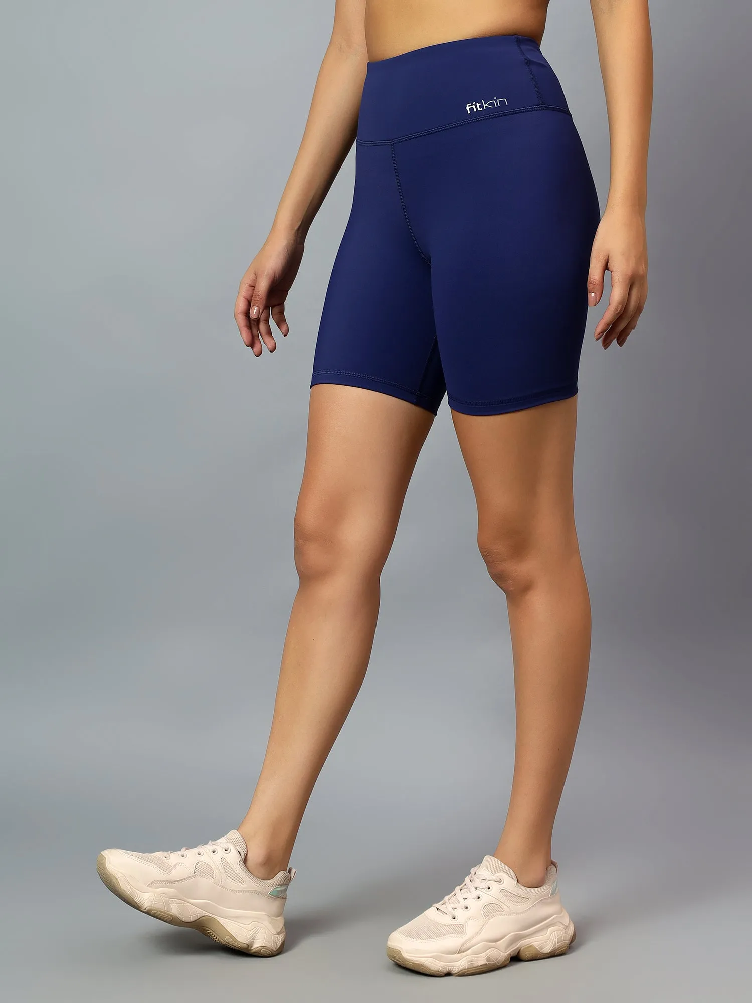Fitkin Women's Blue Cycling Shorts