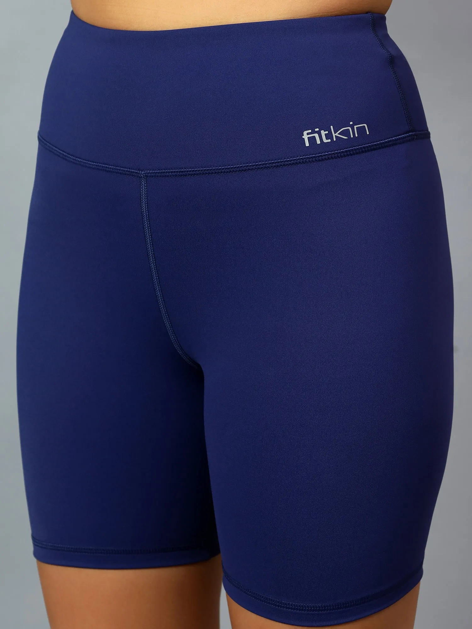 Fitkin Women's Blue Cycling Shorts