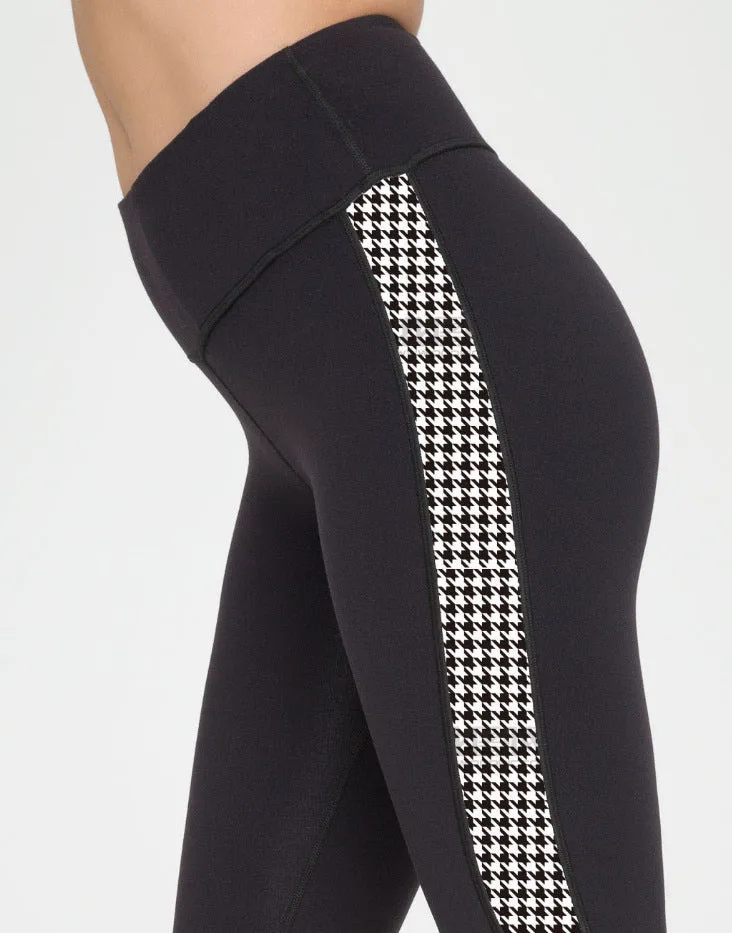 Fitness Leggings Leather Strap Stitching Nine Points Yoga Pants new fashion