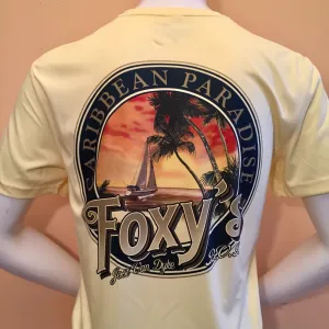 Foxy's 'Caribbean Paradise' Short Sleeve Performance Tee