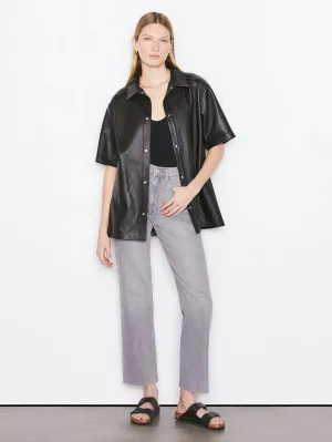 Frame - Le Jane Crop Raw Hem Jeans - Somber