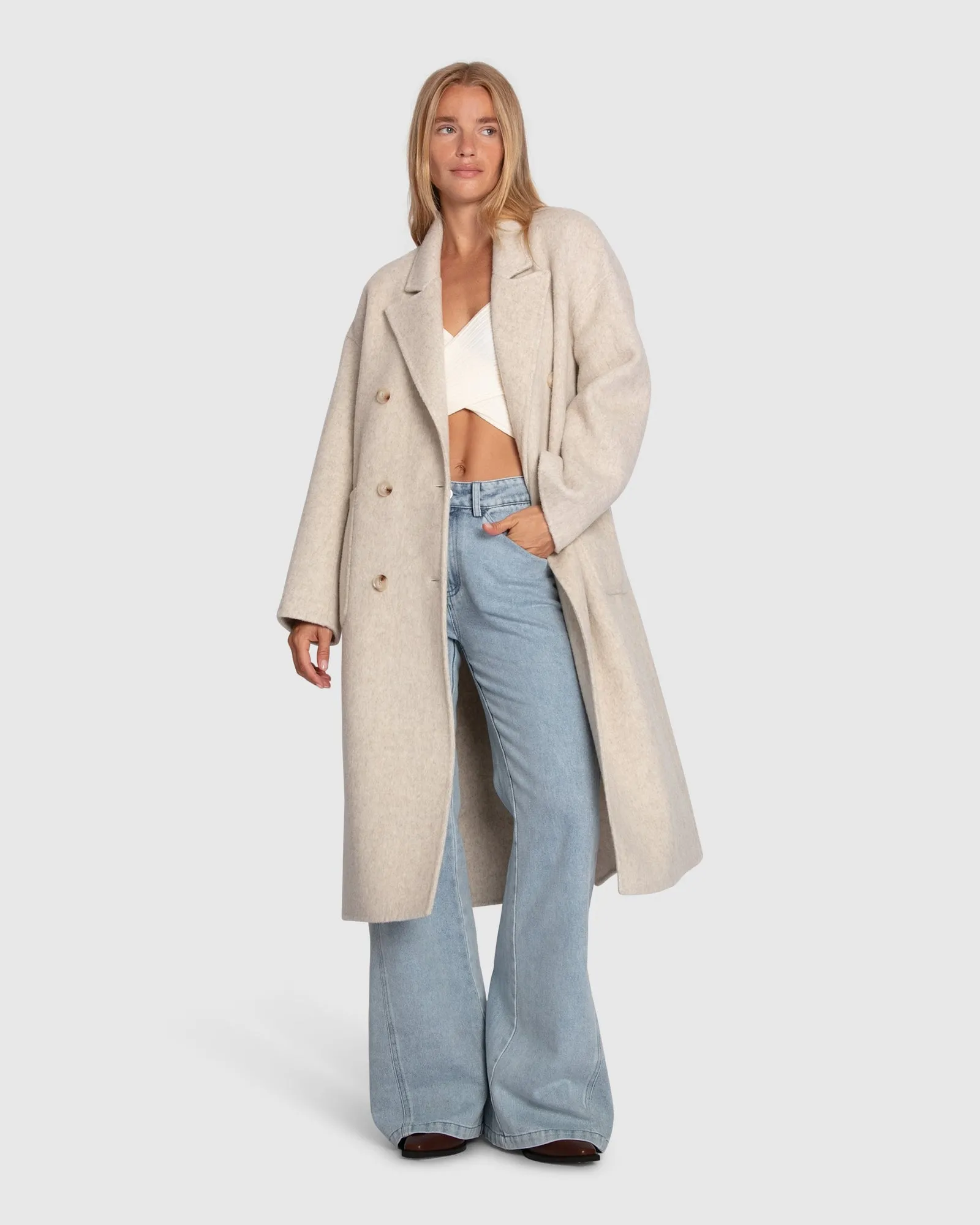 Free Love Coat - Oat Marle