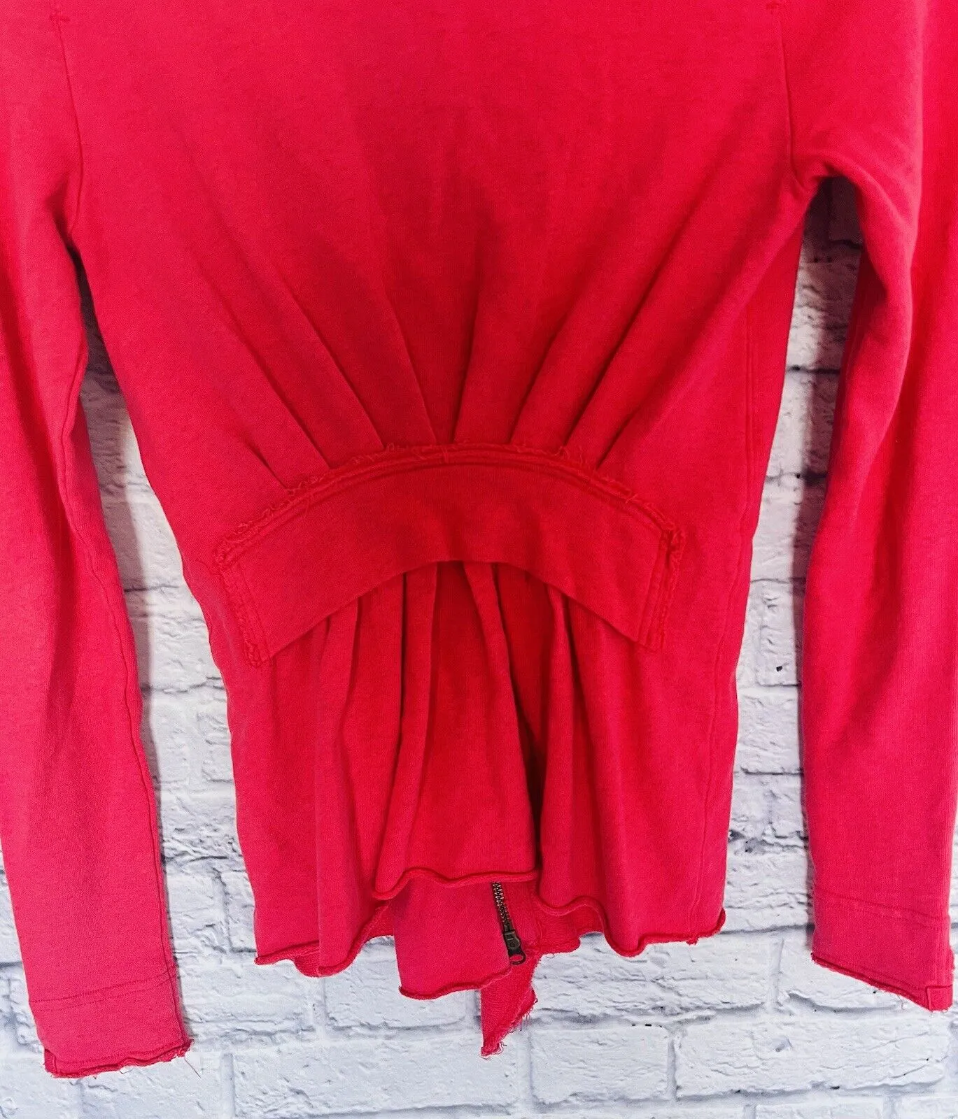 FREE PEOPLE For The Free Womens Pink Jacket Activewear Sweat Coat Zip Sz S EUC