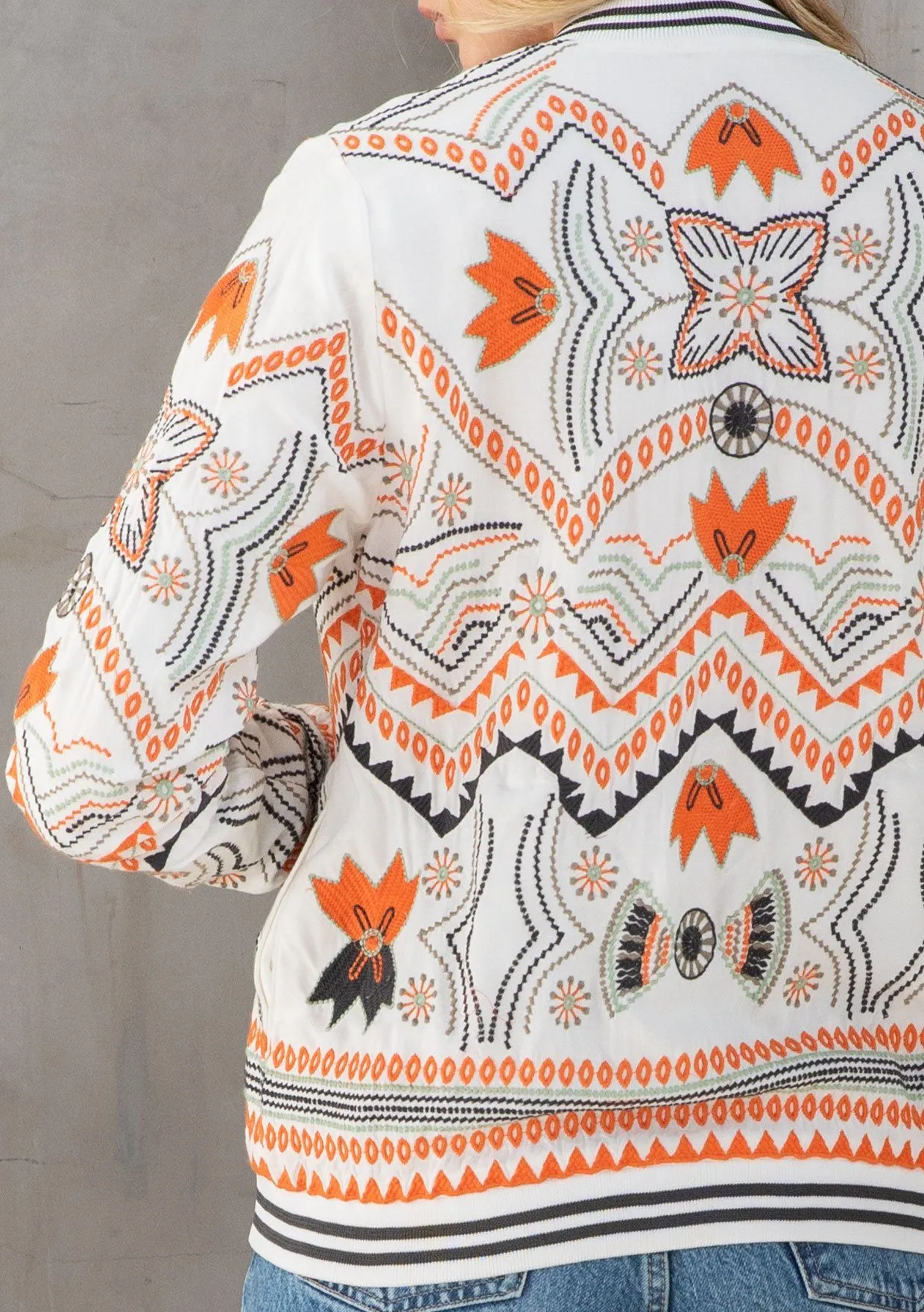 Freyja Embroidered Bomber