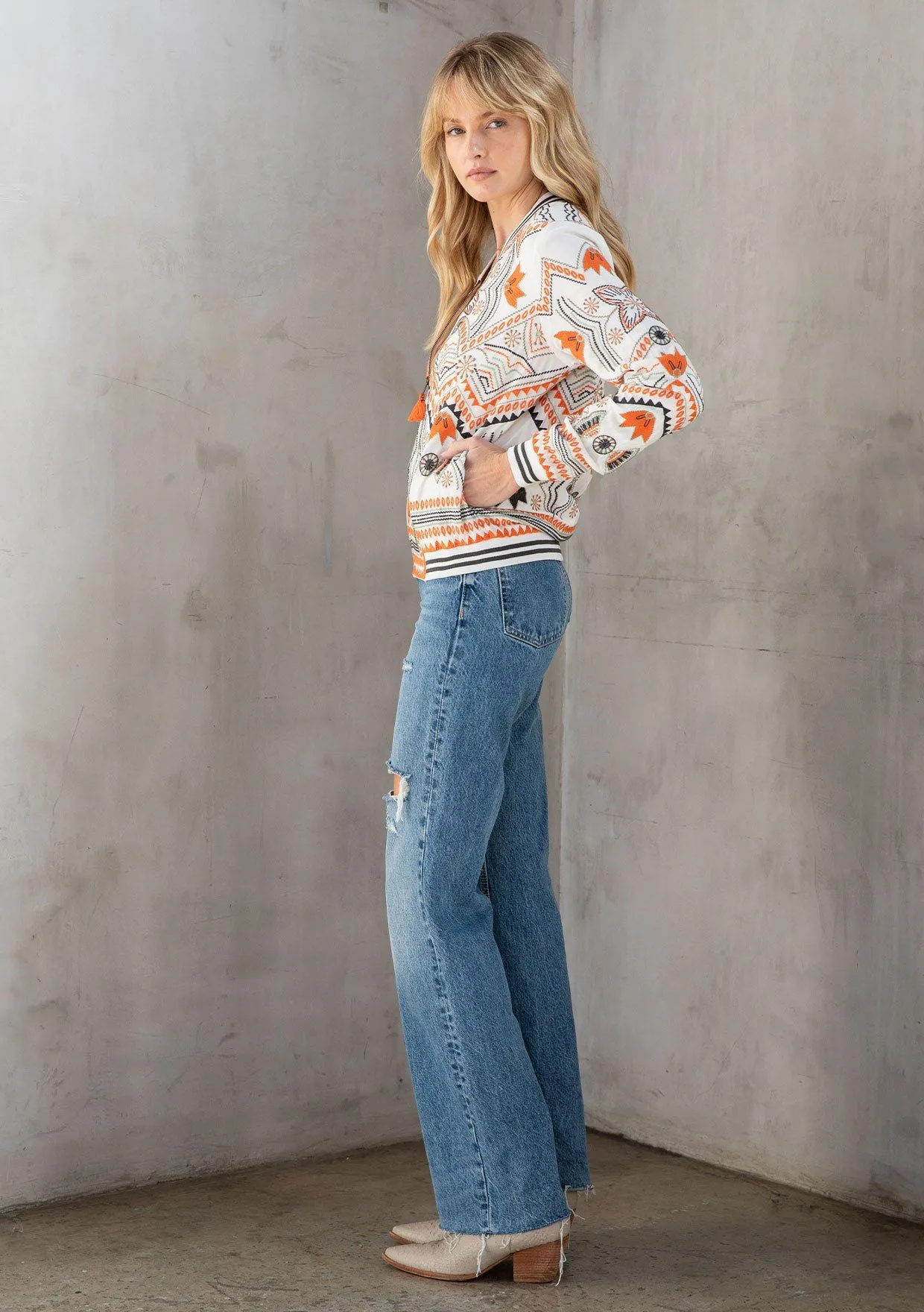 Freyja Embroidered Bomber