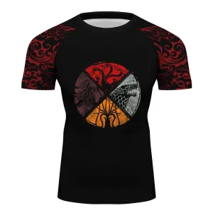 Game Tv Series Thrones short sleeves Quick-Dry Sports Tights