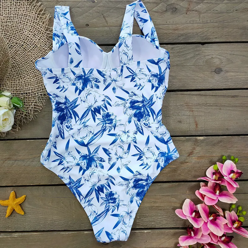 Gather Thin Flab Hiding One-piece Ladies Swimsuit trendy