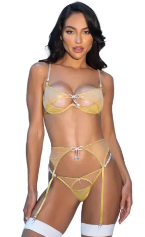 Gilded Beauty 3-Piece Garter Set - LI726