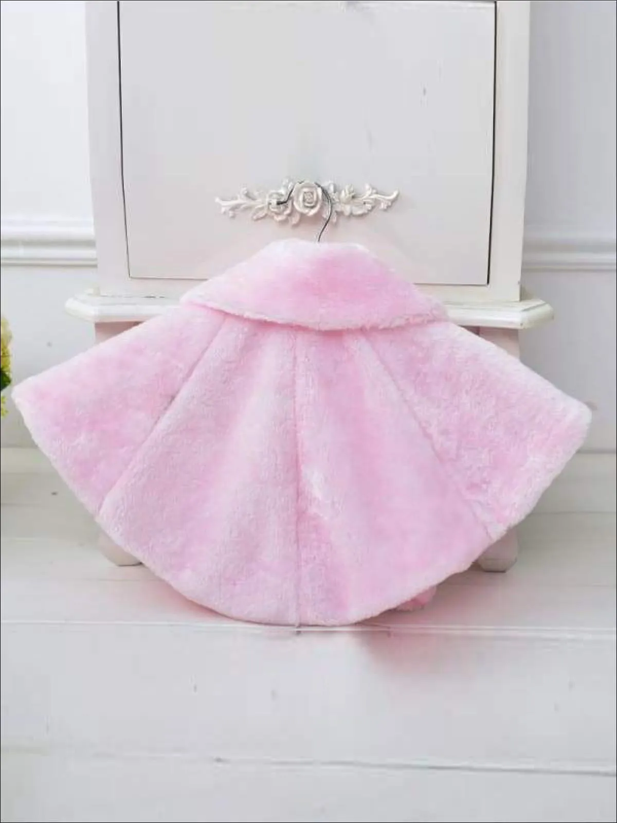 Girls Pom Pom Furry Bolero