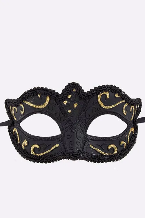 Gold and Black Mardi Gras Mask