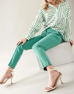 Green Ankle Line Pant