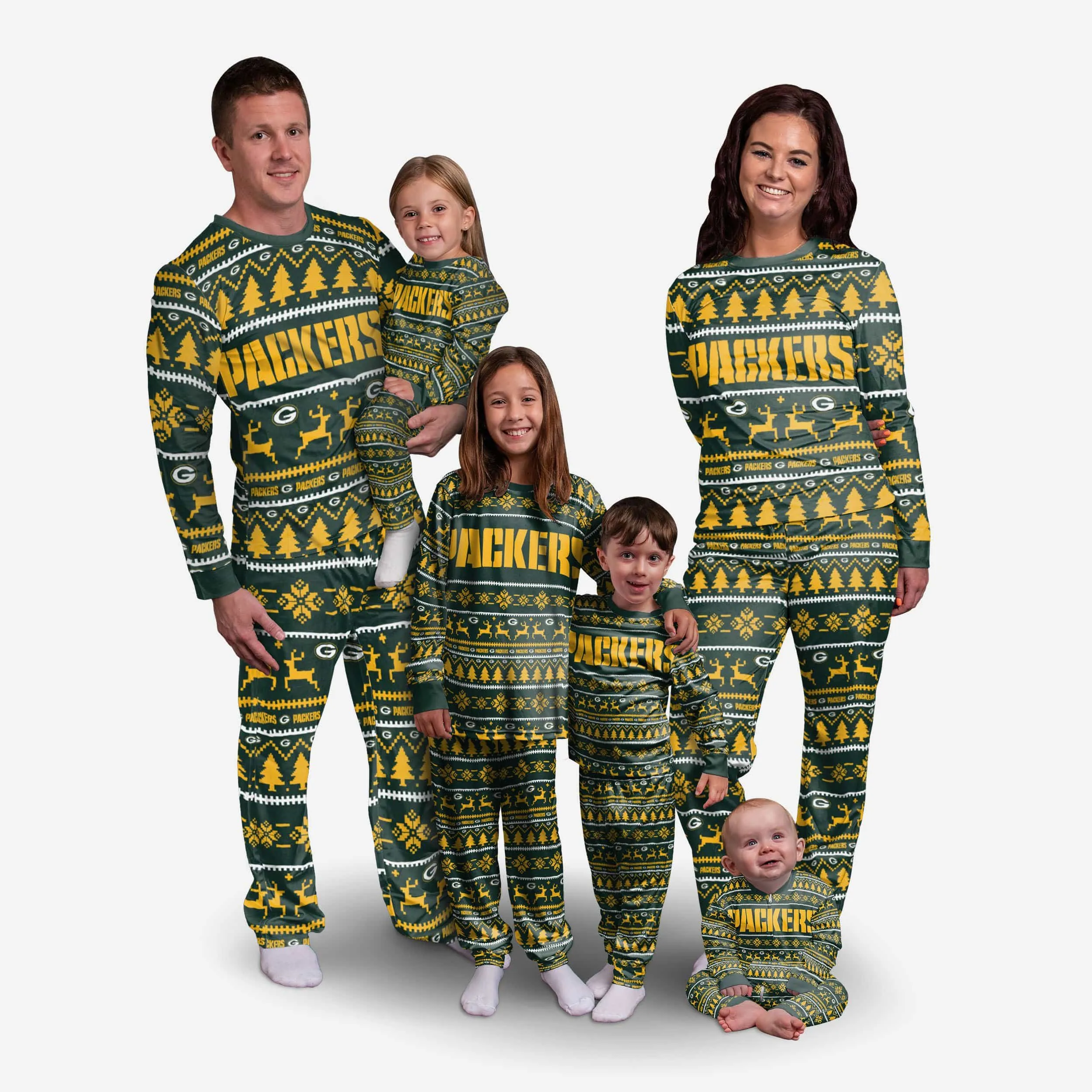 Green Bay Packers Youth Family Holiday Pajamas
