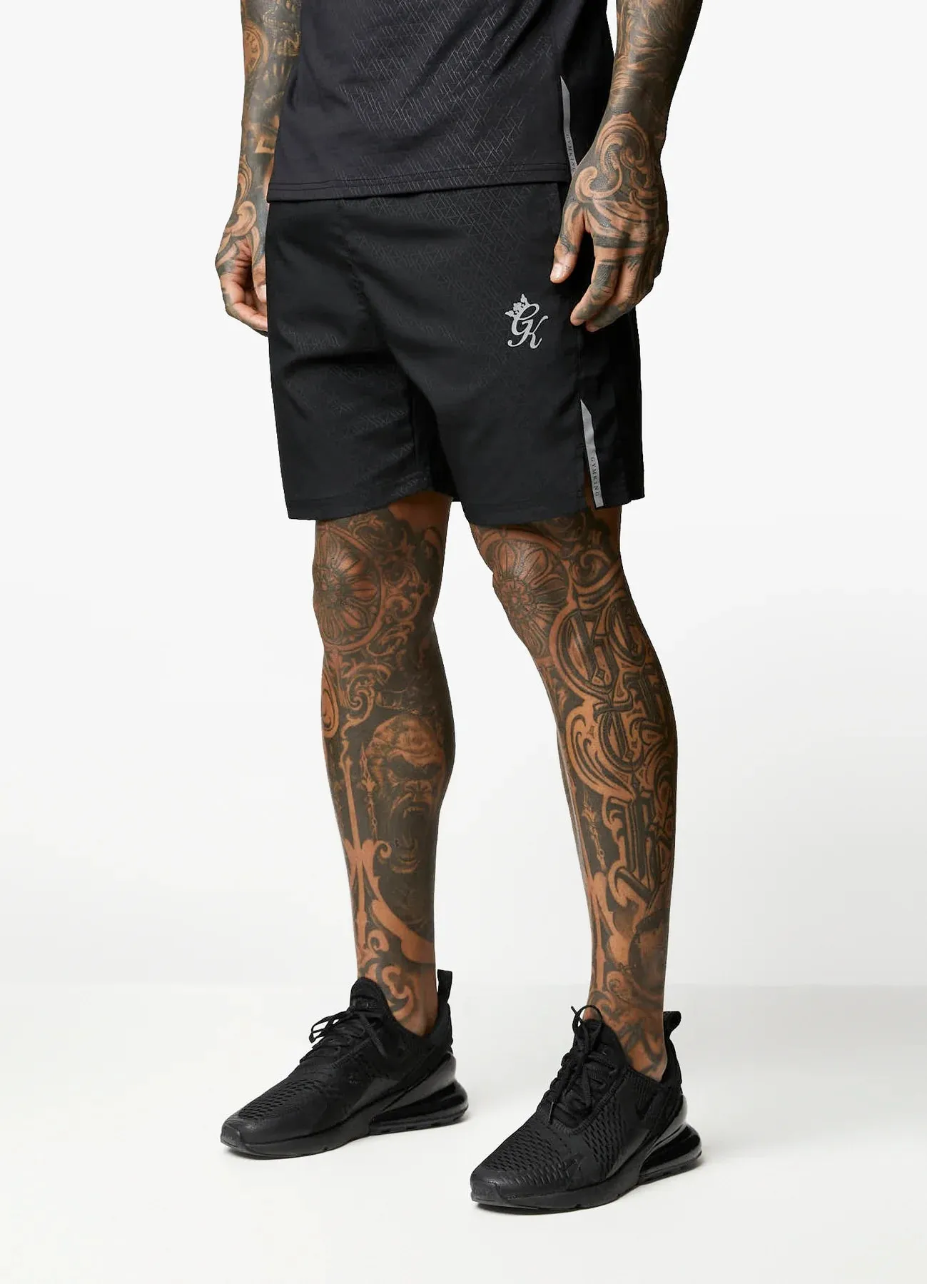 Gym King Debossed Victory Short 6.5" - Black