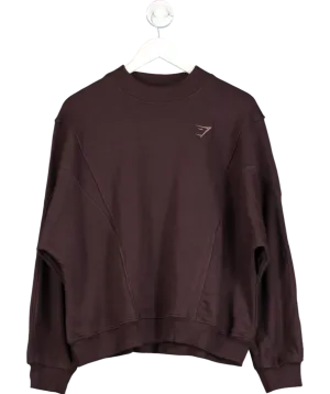 gymshark Brown Rest Day Cotton Contour Pullover UK M