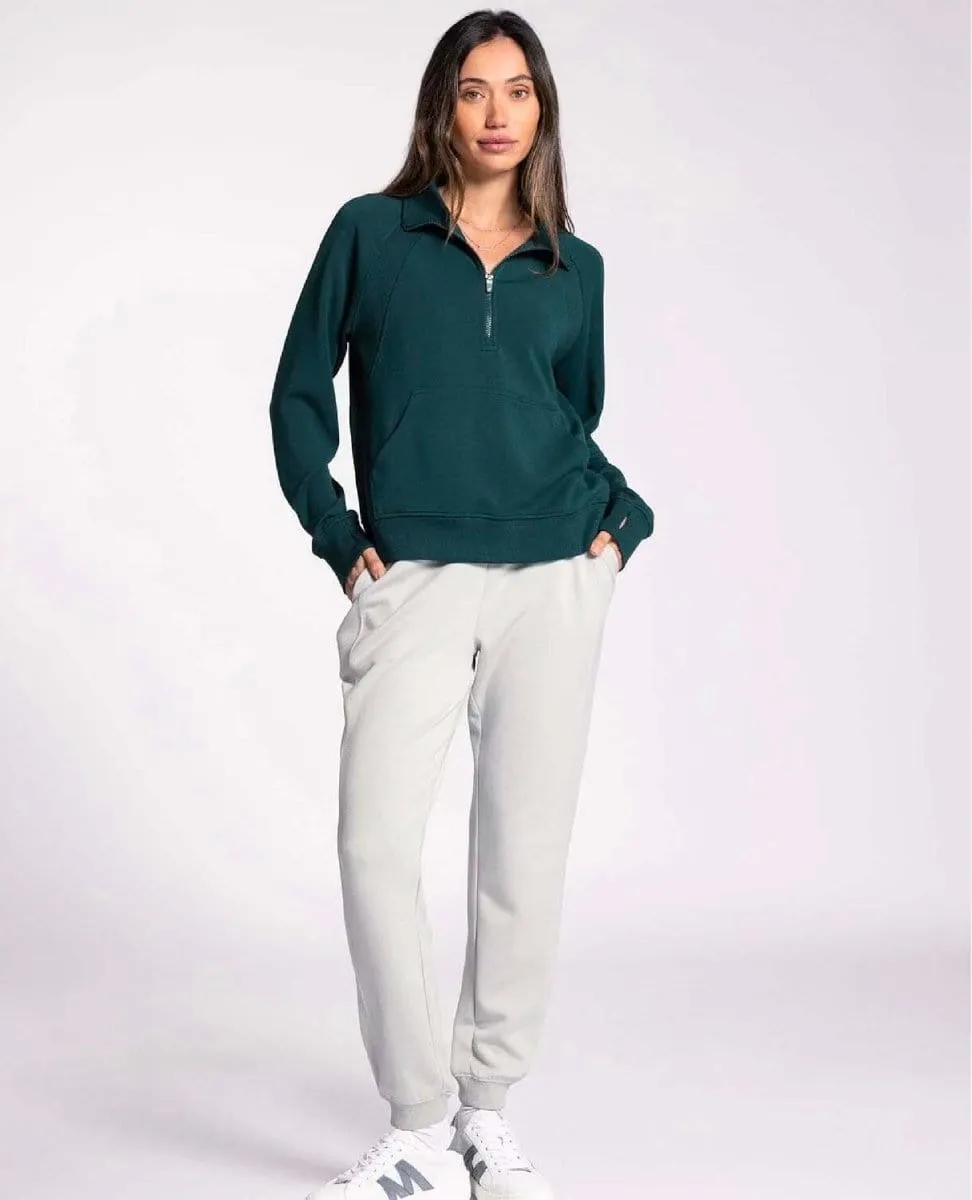 Half Zip Hoodie Evergreen