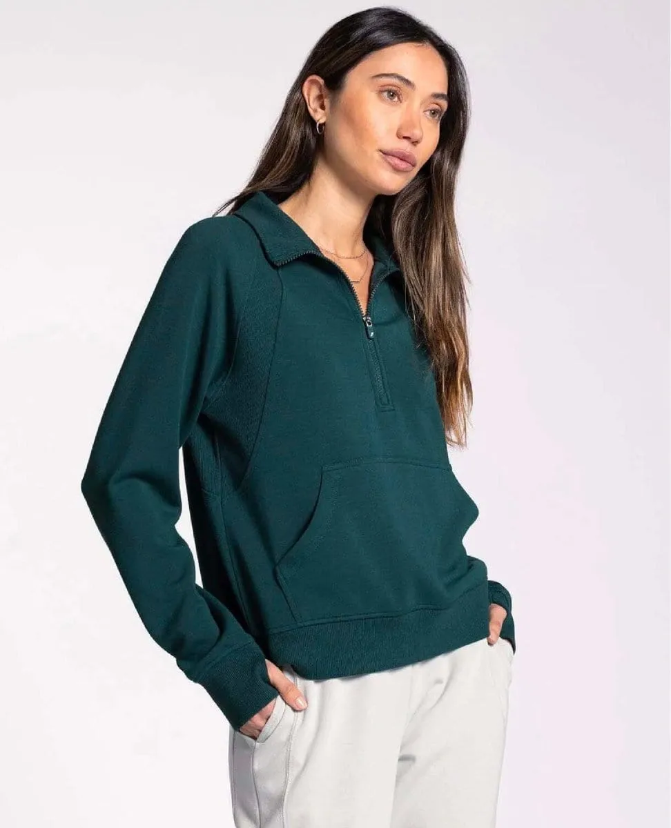 Half Zip Hoodie Evergreen