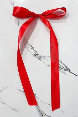 Harper Red Satin Bow