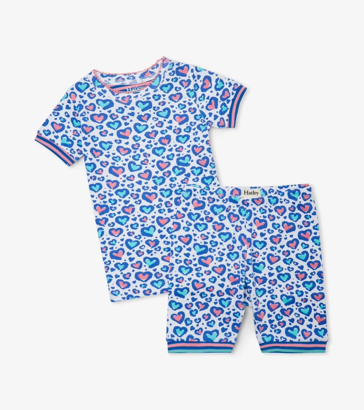 Hatley Cheetah Hearts Summer Pyjamas