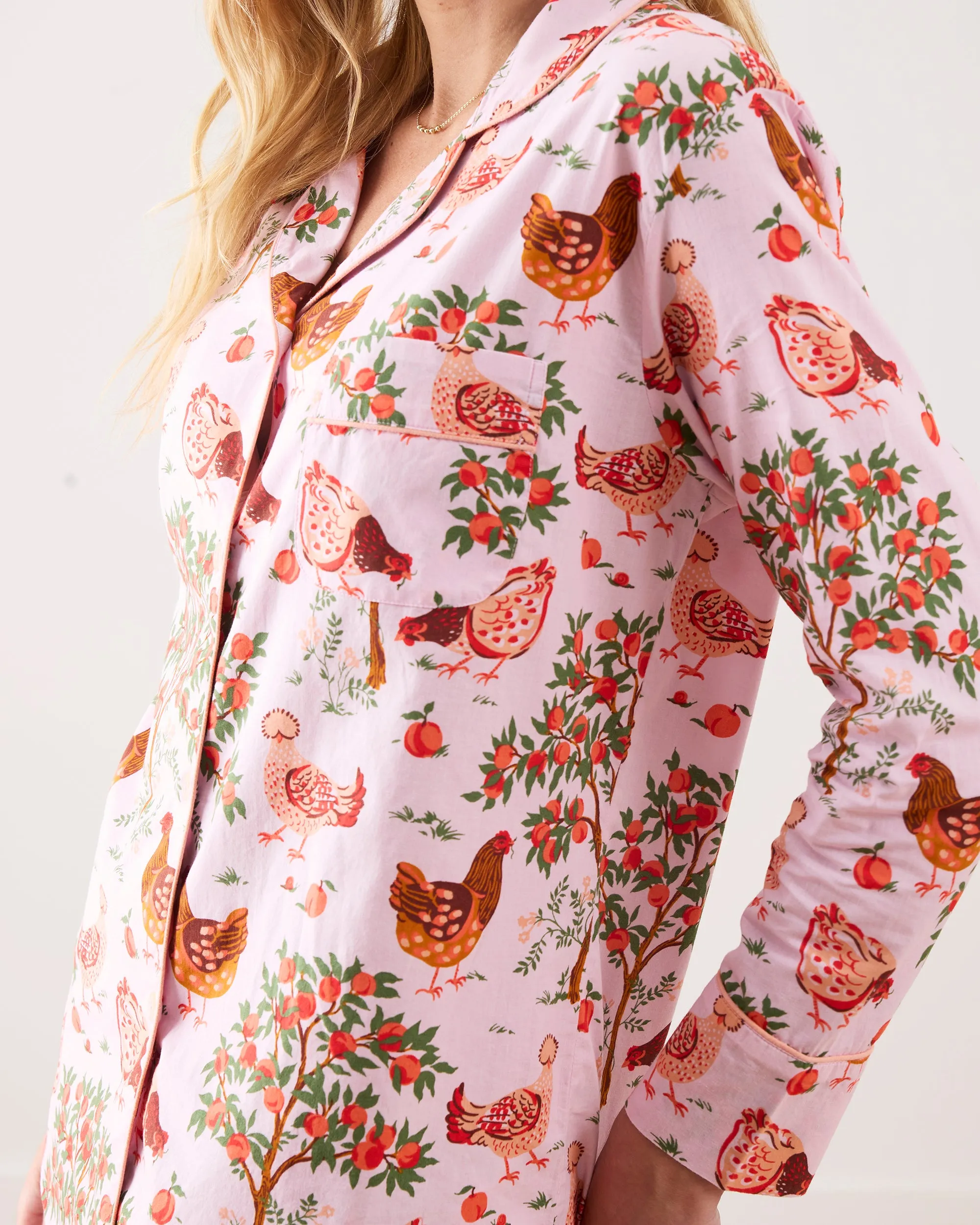 Hen House - Petite Long PJ Set - Ballet Pink